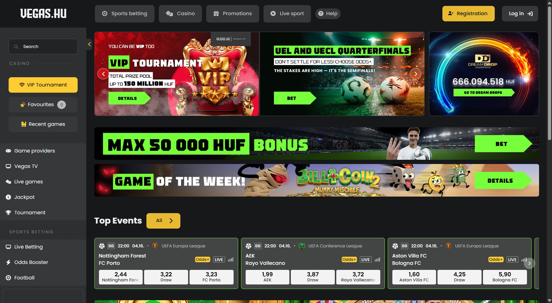 1. Vegas.hu Casino- Legjobb Online Casino Pick